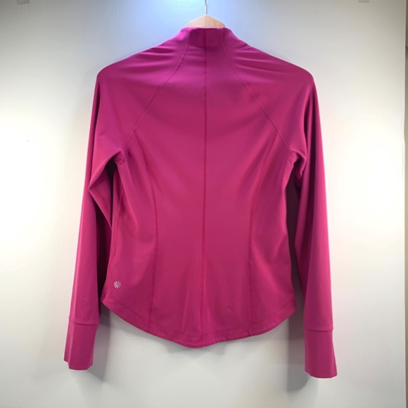Women’s Pink Buttery soft Athleta Salutation full zip jacket sport athleisure - Picture 4 of 13